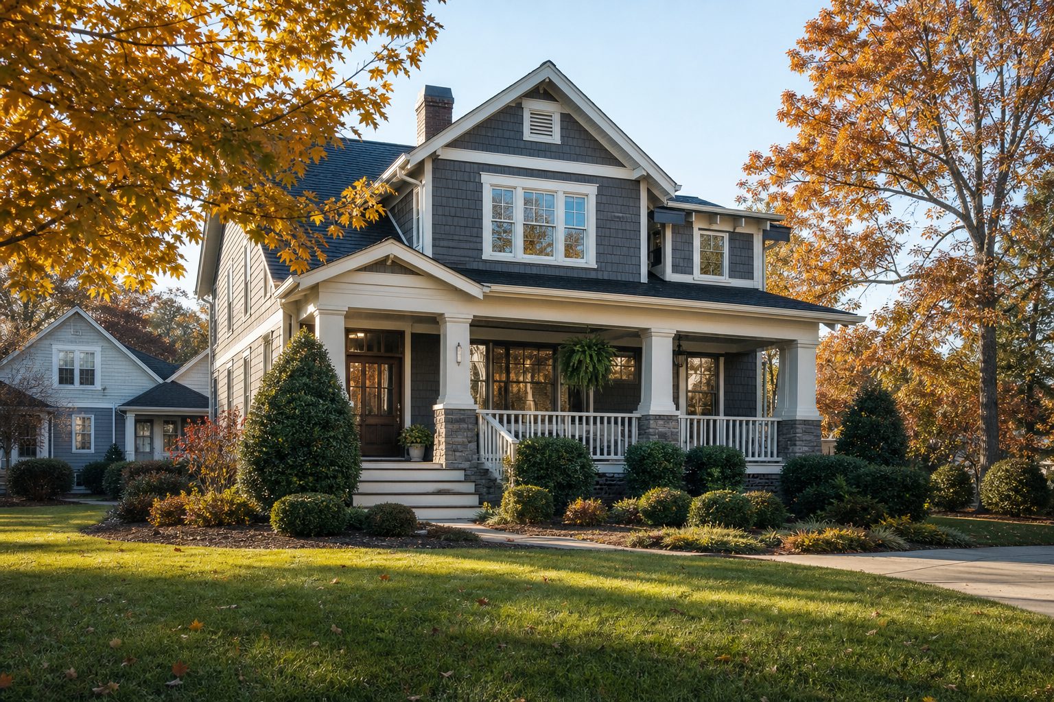 Concept image of a craftsman-style home in Wake Forest, North Carolina